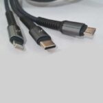 کابل تبدیل USB به microUSB/ USB-C / لایتنینگ کی اف-سنیور مدل U33 طول 1.2 متر