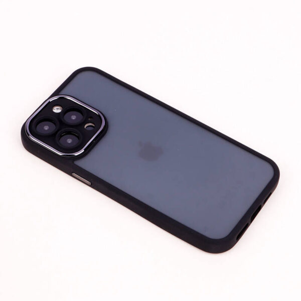 قاب متال ایرون مات محافظ لنزدار مشکی iPhone 14 Pro Max