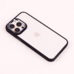 قاب شفاف متال ایرون مشکی iPhone 14 Pro Max